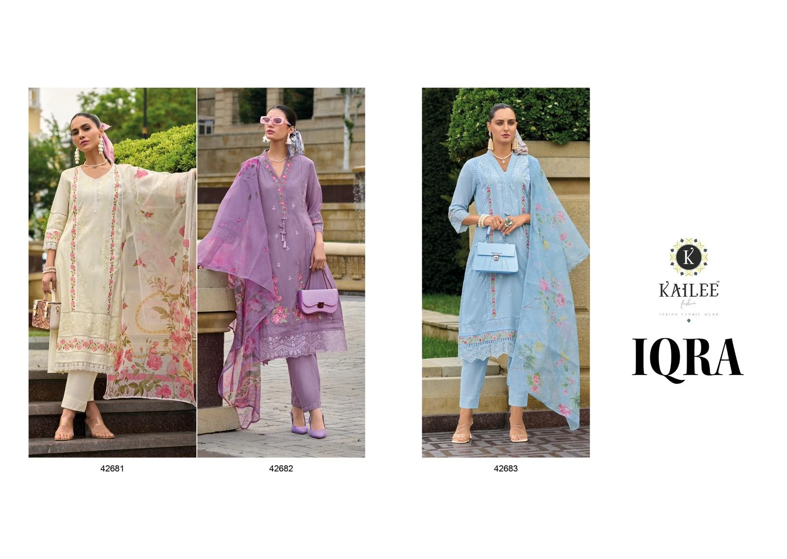 Kailee Fashion Iqra Pure Cotton Wholesale Fancy Readymade Salwar Suit Catalog — Wholesale Readymade Suit, Kailee Fashion wholesale from Surat — view 4